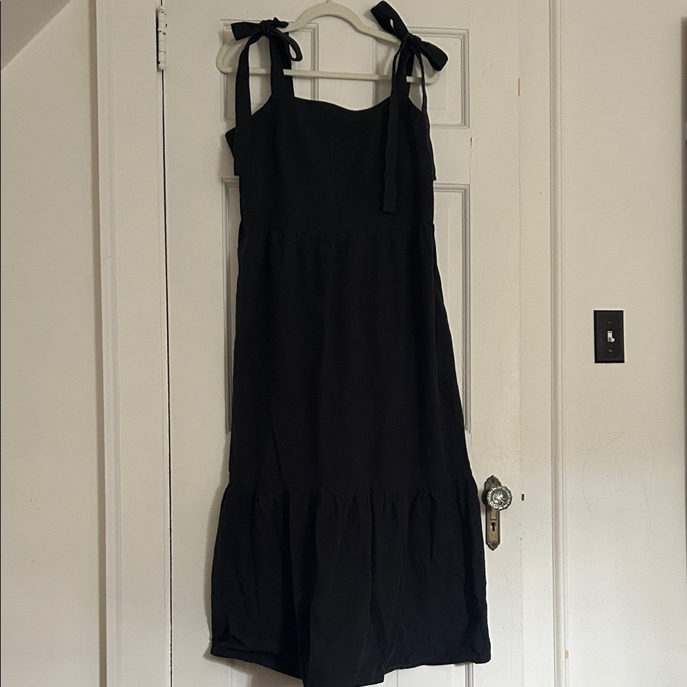 Levi’s hemp/cotton blend tie strap dress